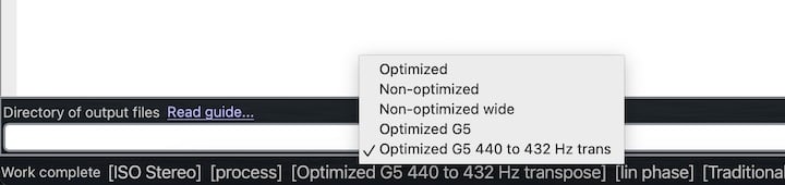 440 to 432 Hz resampling mode