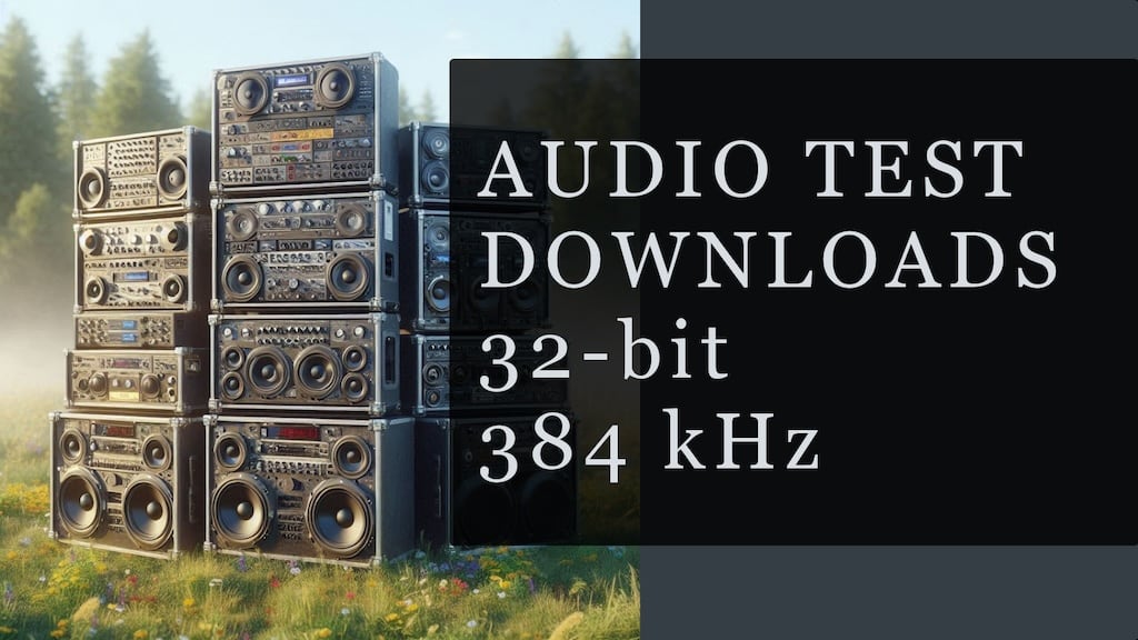 video: High-Resolution 32-bit / 384 kHz Audio Test