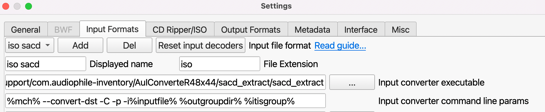 sacd_extact command line AuI ConverteR