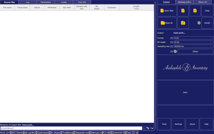 AuI ConverteR's GUI, 32-bit FLAC