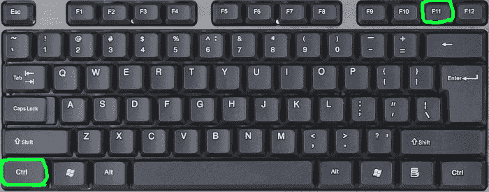 Keys combination for Windows