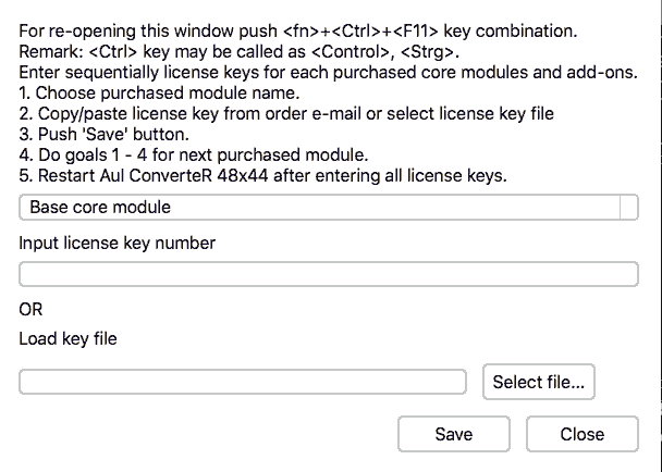 License window Modula-R