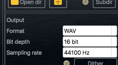 Output FLAC file sample rate and bit depth