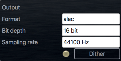 Choose output audio format