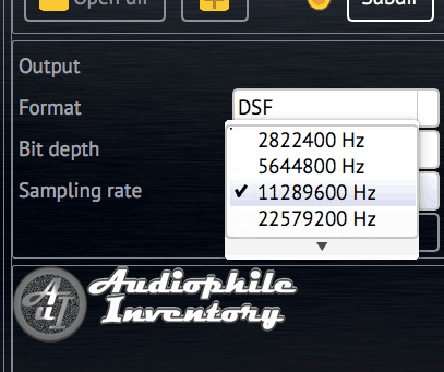 Target format ISO to DSF conversion