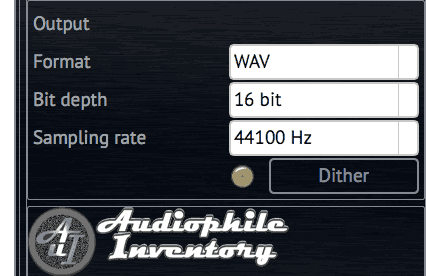 Select output WAV format